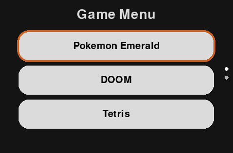 Game Menu Screenshot